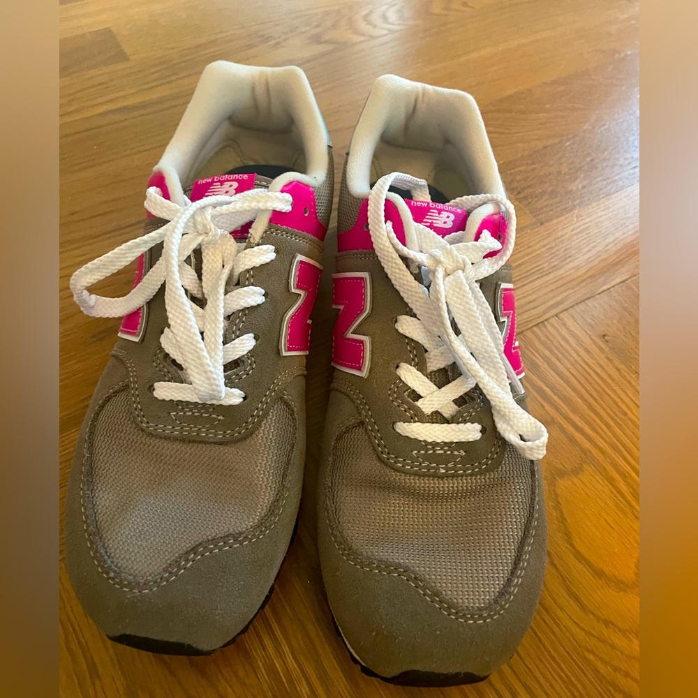 Dark Grey and Pink New Balances